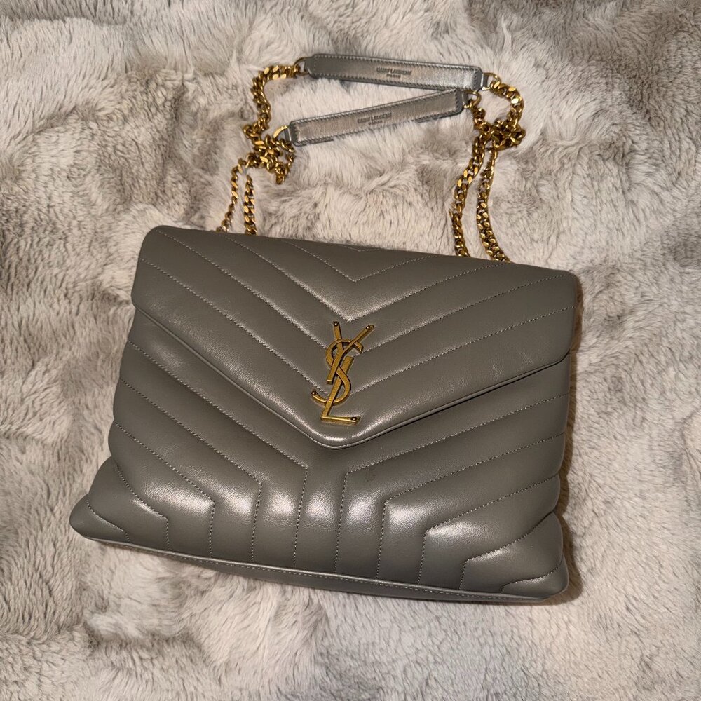 Saint Laurent Loulou Large in Matelassé Lambskin